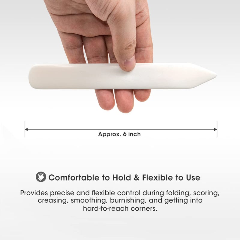 DEEDYGO Genuine Bone Folder Tool â€“ Scoring, Creasing, Folding & Burnishing for Paper, Card & Leather Crafts, Perfect for Origami, Scrapbooking, Bookbinding & Crafting | 100% Cattle Bone - Image 2